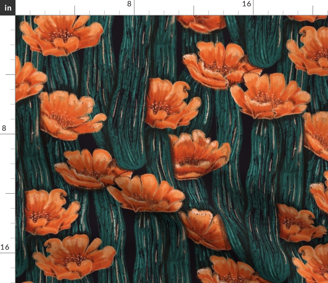 Cactus Texture in Bloom