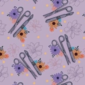 Floral scissors & blade 