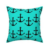 anchor waves_black on aqua