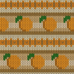 Fair Isle Oranges Stripe