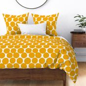 Bold Dots Large Scale Muted Orange  on white