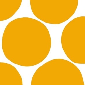 Bold Dots Large Scale Muted Orange  on white