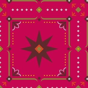Traditional tiles red
