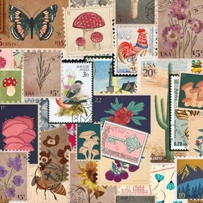 Vintage Nature Stamps