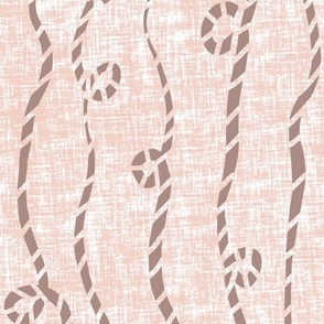 Seamless pattern with stylized ropes and knots on a plain textured background 5