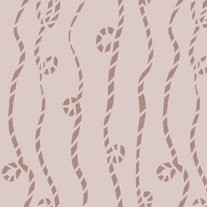 Seamless pattern with stylized ropes and knots on a plain textured background 3