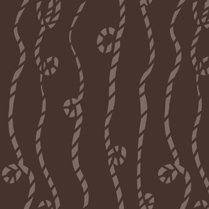 Seamless pattern with stylized ropes and knots on a plain textured background 2