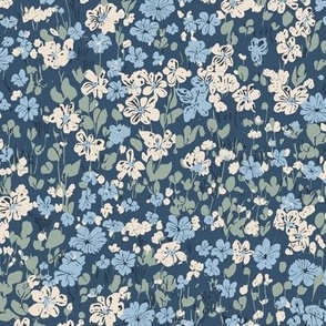 Winnie ditsy floral Hudson Blue SMALL scale