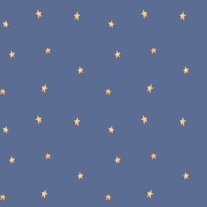 Stars on dark blue - yellow watercolour stars on blue nova