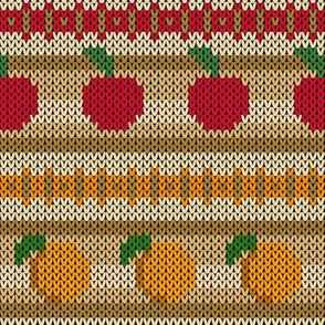 Fair Isle Apples and Oranges Stripe