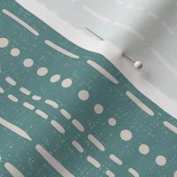 Coastal stripe - loose stitches, dotted stripe - white coffee on opal shadow, teal - coordinate for A trip to the beach