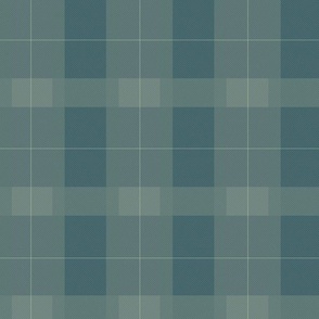 Muted Plaid in Shades of Dusty Blues and Teal 