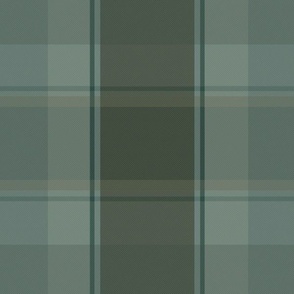 Muted Plaid in Shades of Dusty Blues and Greens