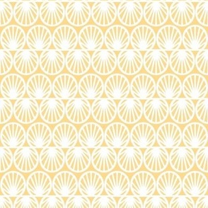 Tropical Shell Geometric in Sunny Yellow and White - Small - Tropical Yellow, Palm Beach, Yellow Geometric