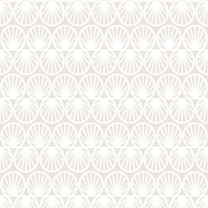 Neutral Coastal Shell Geometric in Neutral Light Beige and White - Small - Coastal Neutral, Palm Beach, Calm Coastal