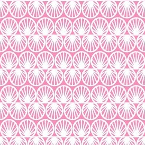 Tropical Shell Geometric in Bright Candy Pink and White - Small - Tropical Pink, Palm Beach, Pink Geometric