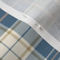 Coastal Plaid - admiral blue and ivory -  coordinate for A trip to the beach, and Coastal Chic