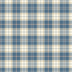 Coastal Plaid - admiral blue and ivory -  coordinate for A trip to the beach, and Coastal Chic