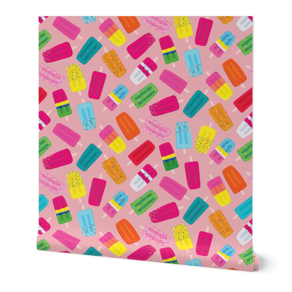 Large - Popsicle, colorful Iceblocks, Summer ice lolly in bright colors