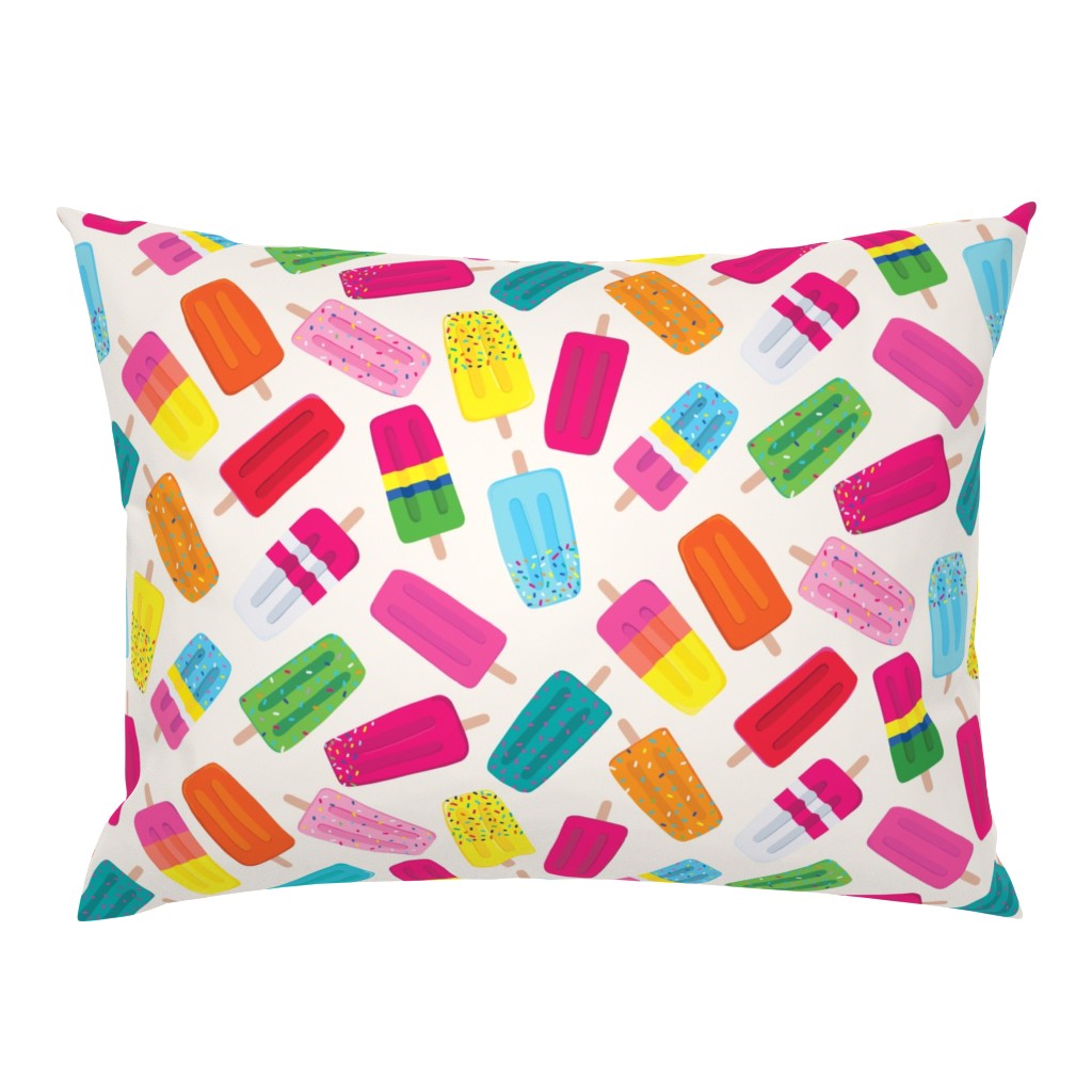 Large - bright happy popsicle design for Summer on white