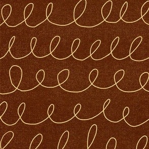 Scribble Dee Do Cream Marks  on Brown Background