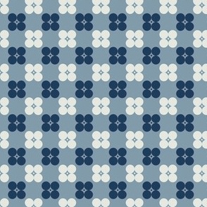 Gingham Blooms Blue