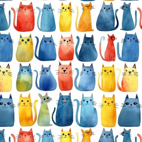 Colorful cats