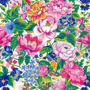 Preppy, vibrant and bold  summer florals