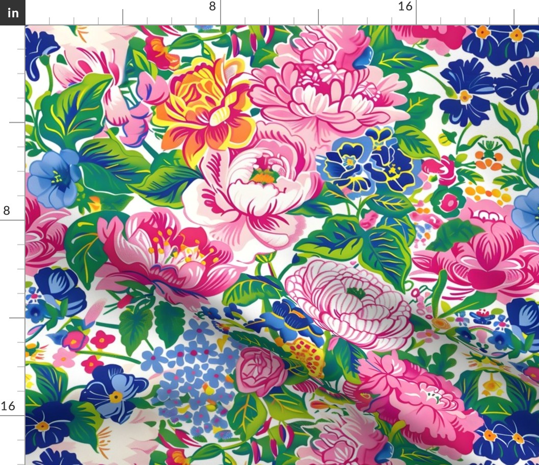 Preppy, vibrant and bold  summer florals