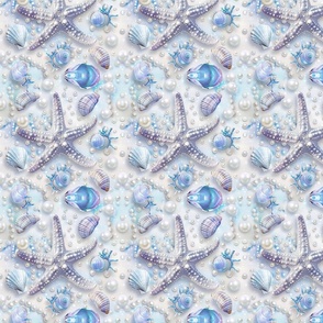 Enchanted Ocean Treasures: Embellished Starfish Print