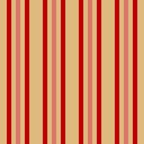 Triple Stripes - (L) Coastal Gold Red