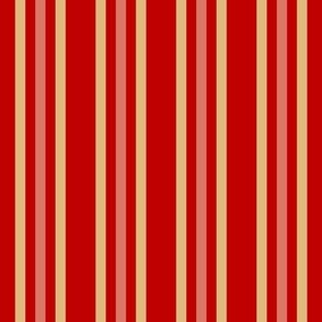 Triple Stripes - (L) Coastal Red and Gold