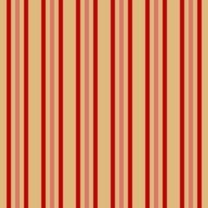 Triple Stripes - (M) Coastal Gold Red