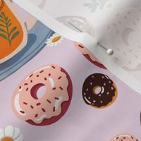 Chamomile Tea and Donuts / Doughnuts : Sweet Treats