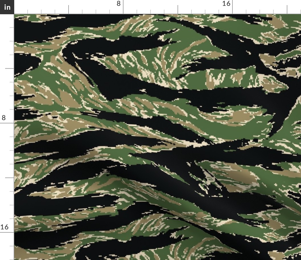 Digital Tiger Stripe Camo Fabric