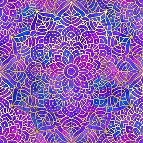 Purple and Gold Mandala