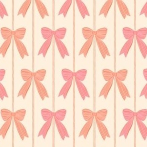 Pink and Peach Ribbon Bows