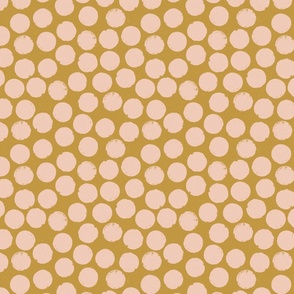 Playful Painted Dots - Mustard, Pink - M - (Magnifico)