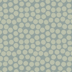 Playful Painted Dots - Slate Blue, Sage Green - M - (Magnifico)