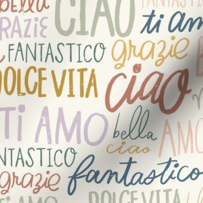 Italian Hand Drawn Words - L - (Ciao, Bella)
