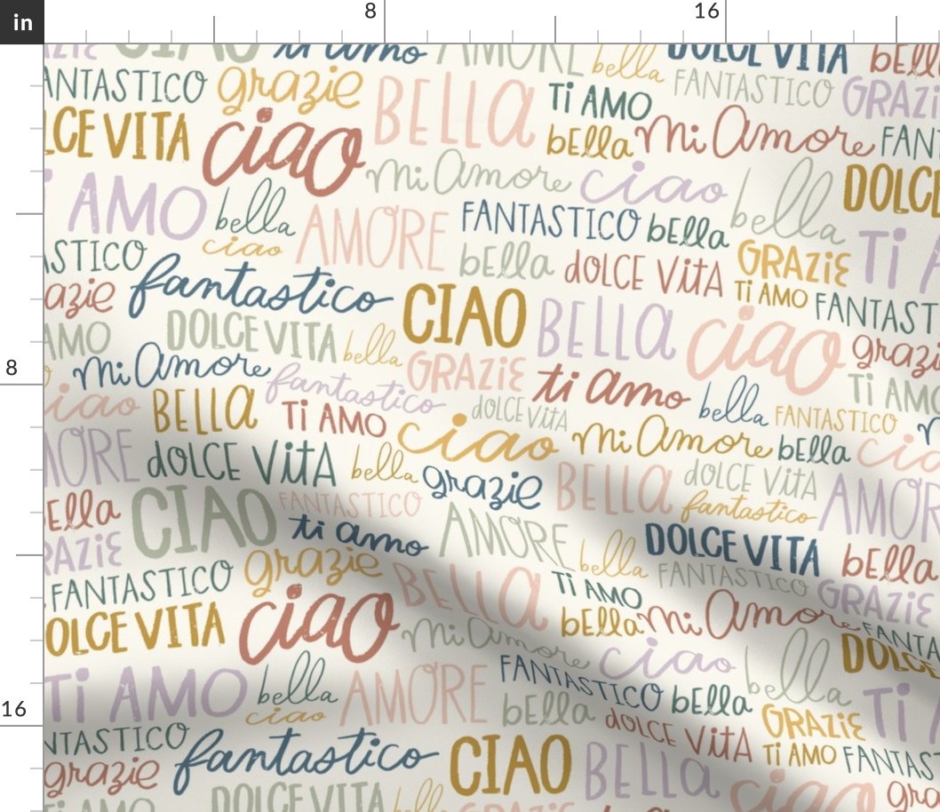 Italian Hand Drawn Words - L - (Ciao, Bella)