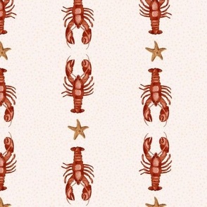 Lobster Chain Narrow Stripes (L) on Blush Sand