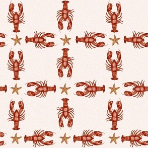 Lobster Checkers Crustacean Core (L) on blush sand