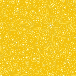 Boho Spirals Yellow 