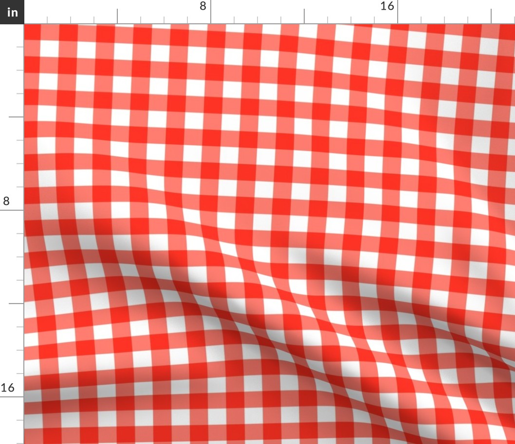 Red And White Grid Buffalo Plaid For Cottagecore And Nursery Home Decor #ff2f20 