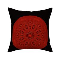 octagon star sphere - inky noir red