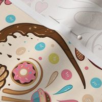 Whimsical Confectionery Delights in a Symmetrical Dessert Pattern