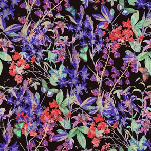 Purple Flowers Print