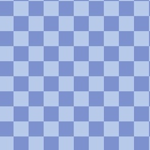 Kitsch Retro Checkers in Cornflower Blue