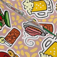 BBQ garden party stickers